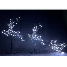 Reindeers & Sleigh - 320 Warm White LED - 96cm